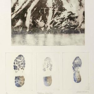 Tracking Snowlines a Etching and Solar Plate by the Artist Silvana McLean