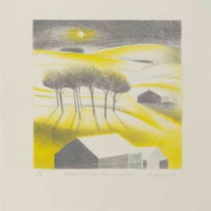 Where the sun reached down a Lithograph by the Artist Tom Mabon