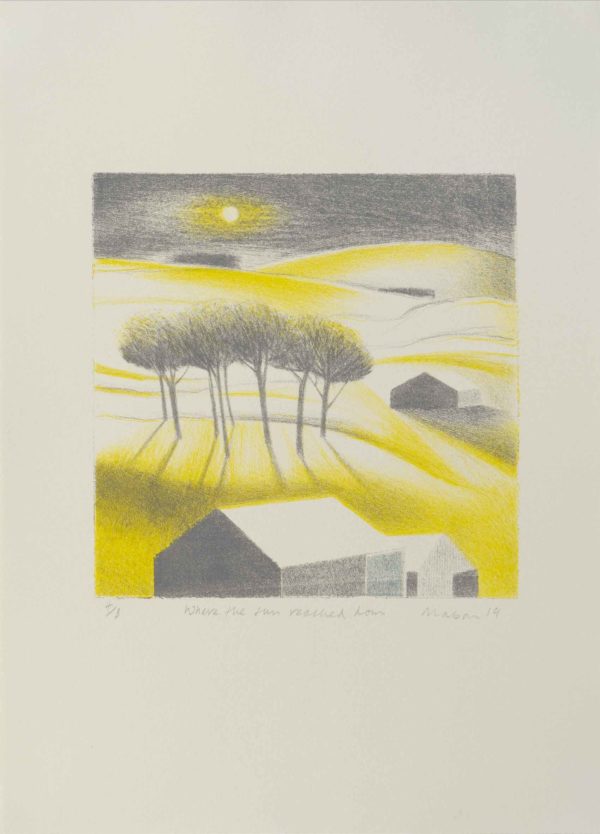 Where the sun reached down a Lithograph by the Artist Tom Mabon