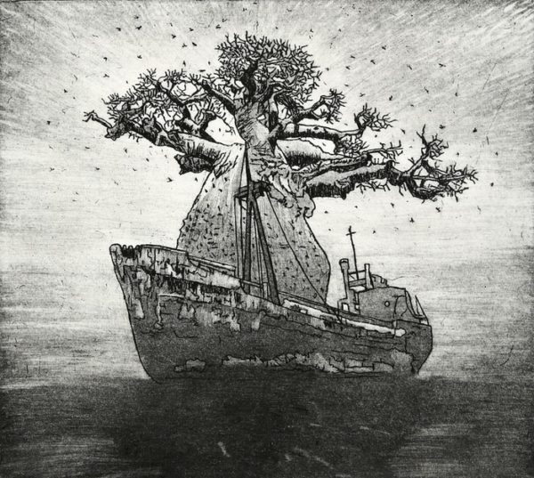 A print by Ade Adesina titled 'Bao'