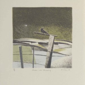 Snow was Shining a Lithograph by the Artist Tom Mabon