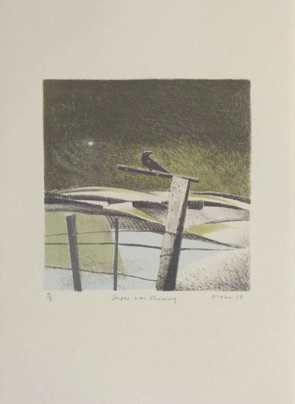 Snow was Shining a Lithograph by the Artist Tom Mabon